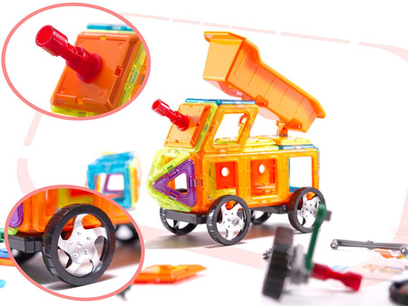 Edukacyjne klocki magnetyczne dla dzieci do układania Magical Magnet 162 elementy