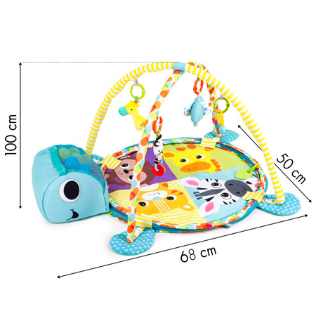 Duża mata edukacyjna Kojec dla dzieci z piłkami Żółw Morski Ecotoys
