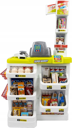 Sklep supermarket dla dzieci kasa fiskalna żółty