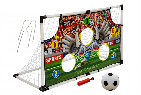 Zestaw piłkarski Bramka do piłki nożnej dla dzieci z piłką i pompką