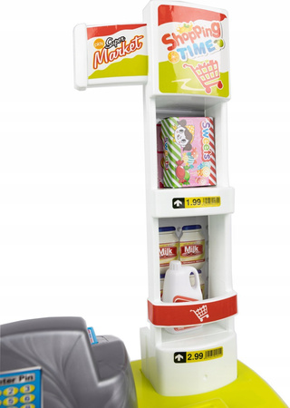 Sklep supermarket dla dzieci kasa fiskalna żółty