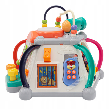 Interaktywna kostka edukacyjna dla dzieci Zabawka sensoryczna z dźwiękiem i światłem HOLA