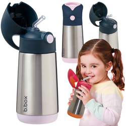 Bidon termiczny ze słomką i uchwytem termobutelka dla dzieci BBox 350ml Indigo Rose BB00449