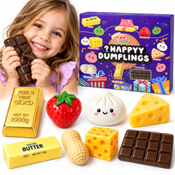 Zestaw gniotków zabawka sensoryczna antystresowe 8 elementów dla dzieci dumplings squishy masło gniotek
