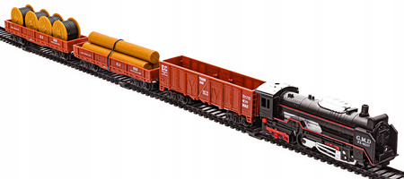 Realistyczna kolejka Rail King Elektryczny pociąg z 3 wagonami Parowóz dla dzieci