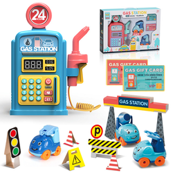 Zestaw dla dzieci Stacja benzynowa z autkami i akcesoriami Garaż