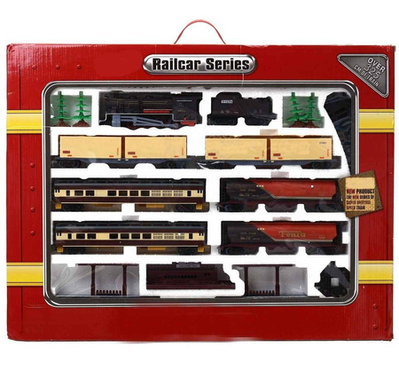 Duża kolejka elektryczna dla dzieci FENFA Pociąg z 7 wagonami i akcesoriami 1601A