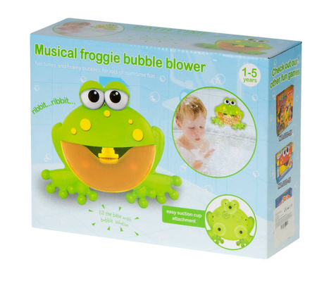 Generator baniek i piany Zabawka do kąpieli dla dzieci Interaktywna żabka