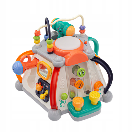 Interaktywna kostka edukacyjna dla dzieci Zabawka sensoryczna z dźwiękiem i światłem HOLA