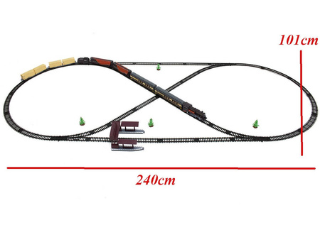 Duża kolejka elektryczna dla dzieci FENFA Pociąg z 7 wagonami i akcesoriami 1601A