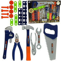 Zestaw naprawczy narzędzia małego majsterkowicza młotek piła klucz dla dzieci