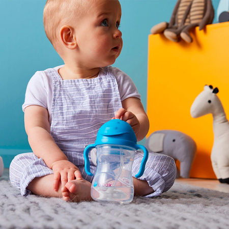 Innowacyjny kubek bidon dla dzieci z obciążoną słomką BBox borówkowy 240ml BB00501