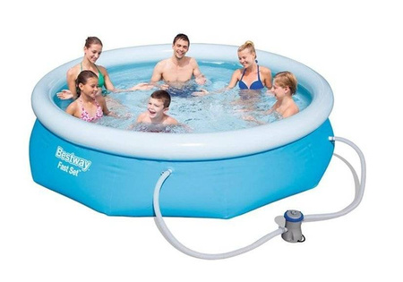 Basen rozporowy ogrodowy niebieski Bestway 305x76 cm filtr pompa