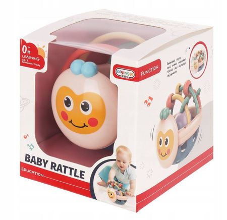 Wielofunkcyjna zabawka dla dziecka grzechotka gryzak kula sensoryczna