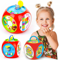 Pudełko Uczydełko dla dzieci Kostka edukacyjna Dumel Discovery DD37846