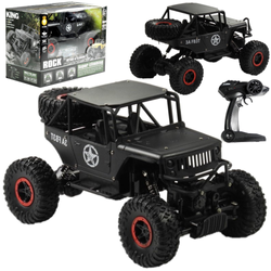 Duży samochód zdalnie sterowany dla dzieci RC Auto Jeep 1:18 2,4GHz czarny
