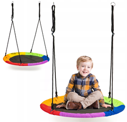 Huśtawka ogrodowa dla dzieci Bocianie gniazdo Ecotoys 100cm multikolor MIR6001 MULTI