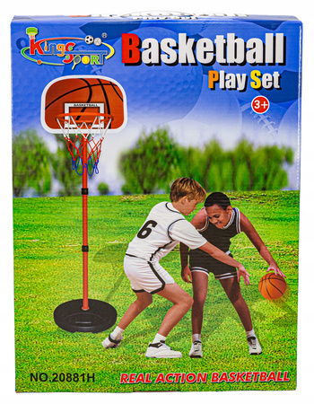Zestaw do gry w koszykówkę dla dzieci z piłką i pompką Koszykówka Plac zabaw