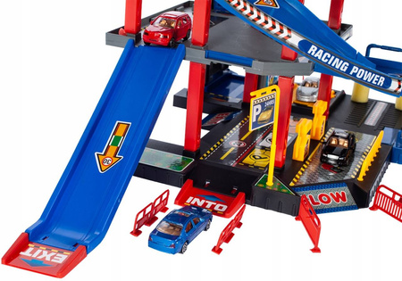 Duży parking garaż tor samochodowy dla dzieci 5-piętrowy myjnia autka helikopter