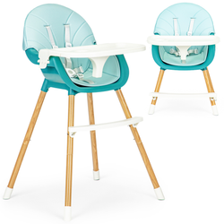 Krzesełko Fotelik do karmienia z tacką dla dzieci niebieski Ecotoys HA-004 BLUE