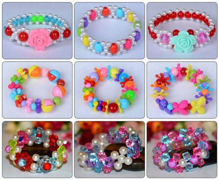 Zestaw kreatywny zestaw koralików do robienia bransoletek naszyjników opasek dla dziecka