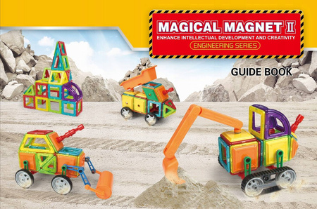 Edukacyjne klocki magnetyczne dla dzieci do układania Magical Magnet 162 elementy