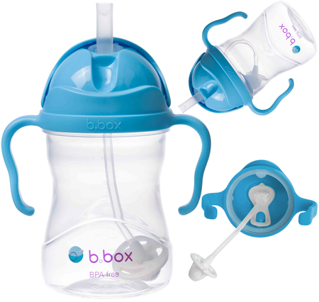 Innowacyjny kubek bidon dla dzieci z obciążoną słomką BBox borówkowy 240ml BB00501