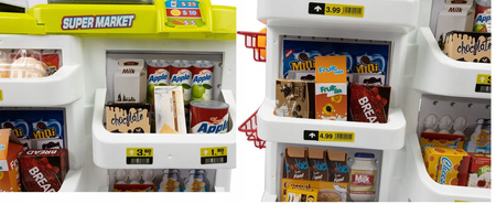 Sklep supermarket dla dzieci kasa fiskalna żółty