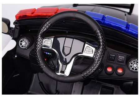 Elektryczny samochód na akumulator policja Auto dla dzieci światła LED