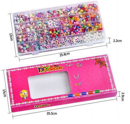 Zestaw kreatywny zestaw koralików do robienia bransoletek naszyjników opasek dla dziecka