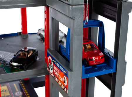 Duży parking garaż tor samochodowy dla dzieci 5-piętrowy myjnia autka helikopter