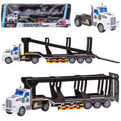 Tir ciężarówka z przyczepą zabawkowa laweta transporter dla dzieci 1:48