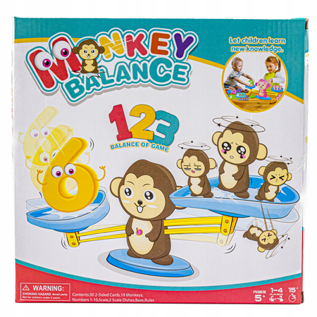 Gra Nauka Liczenia Równoważnia dla dzieci Waga szalkowa Małpka Monkey Balance Matematyka