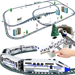 Duża kolejka elektryczna pociąg lokomotywa z wagonami pendolino dla dzieci