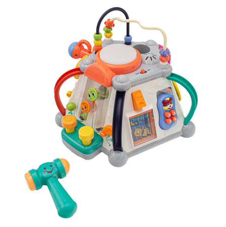 Interaktywna kostka edukacyjna dla dzieci Zabawka sensoryczna z dźwiękiem i światłem HOLA