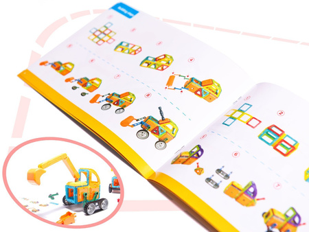 Edukacyjne klocki magnetyczne dla dzieci do układania Magical Magnet 162 elementy