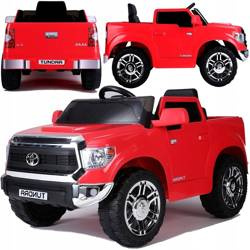 Samochód na akumulator Toyota Tundra elektryczny Auto dla dzieci światła LED czerwony lakier