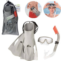 Zestaw do nurkowania szary maska rurka płetwy Bestway 25020