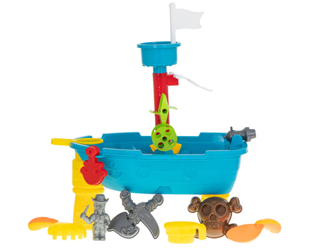 Stolik wodny Zestaw do kąpieli i piaskownicy Statek pirat z akcesoriami dla dzieci Piaskownica