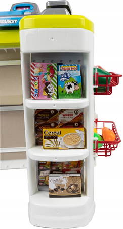 Sklep supermarket dla dzieci kasa fiskalna żółty