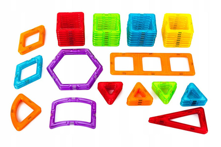 Edukacyjne klocki magnetyczne dla dzieci do układania Magical Magnet 162 elementy