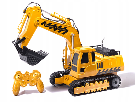 Duża koparka z pługiem zdalnie sterowana dla dzieci RC City Truck