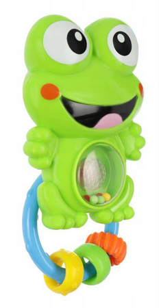 Interaktywna grzechotka dla dziecka zielona żabka żaba świeci gra