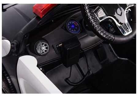Elektryczny samochód na akumulator policja Auto dla dzieci światła LED