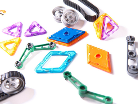 Edukacyjne klocki magnetyczne dla dzieci do układania Magical Magnet 162 elementy