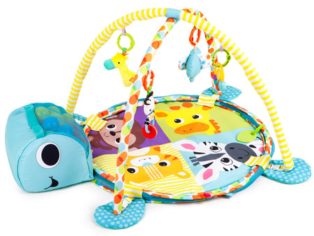 Duża mata edukacyjna Kojec dla dzieci z piłkami Żółw Morski Ecotoys