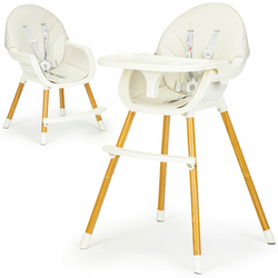 Krzesełko Fotelik do karmienia z tacką dla dzieci beżowy Ecotoys HA-004 BEIGE
