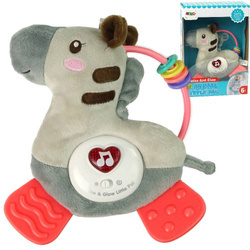 Interaktywna edukacyjna zebra dla dzieci grzechotka gryzak melodie