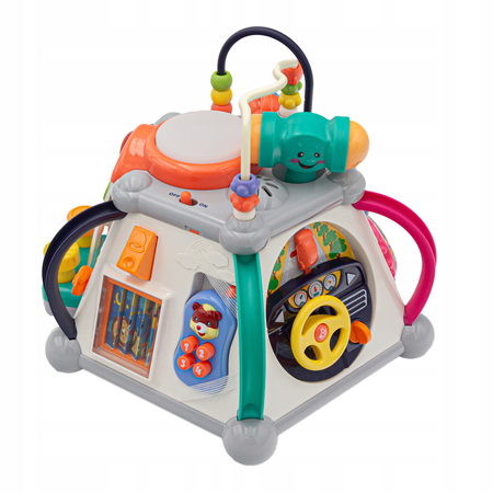 Interaktywna kostka edukacyjna dla dzieci Zabawka sensoryczna z dźwiękiem i światłem HOLA