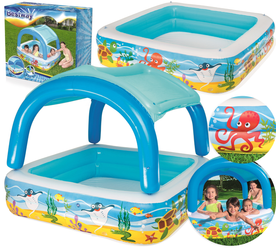 Dmuchany basenik ogrodowy dla dzieci z daszkiem BESTWAY 52192